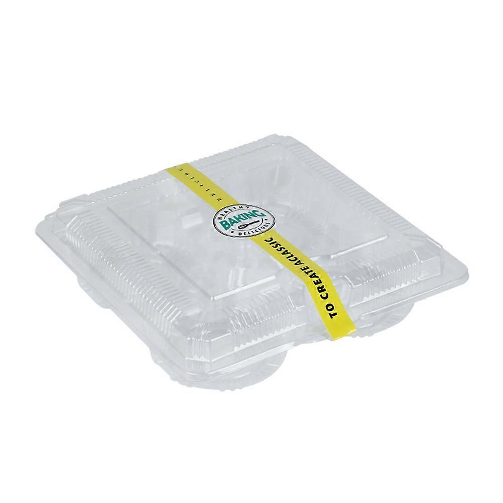 Transparent Baking Packaging Boxes Mini Dessert Containers For Restaurant Use 18 X 18 X 4.5 Cm With Sealing Function 100 Pcs