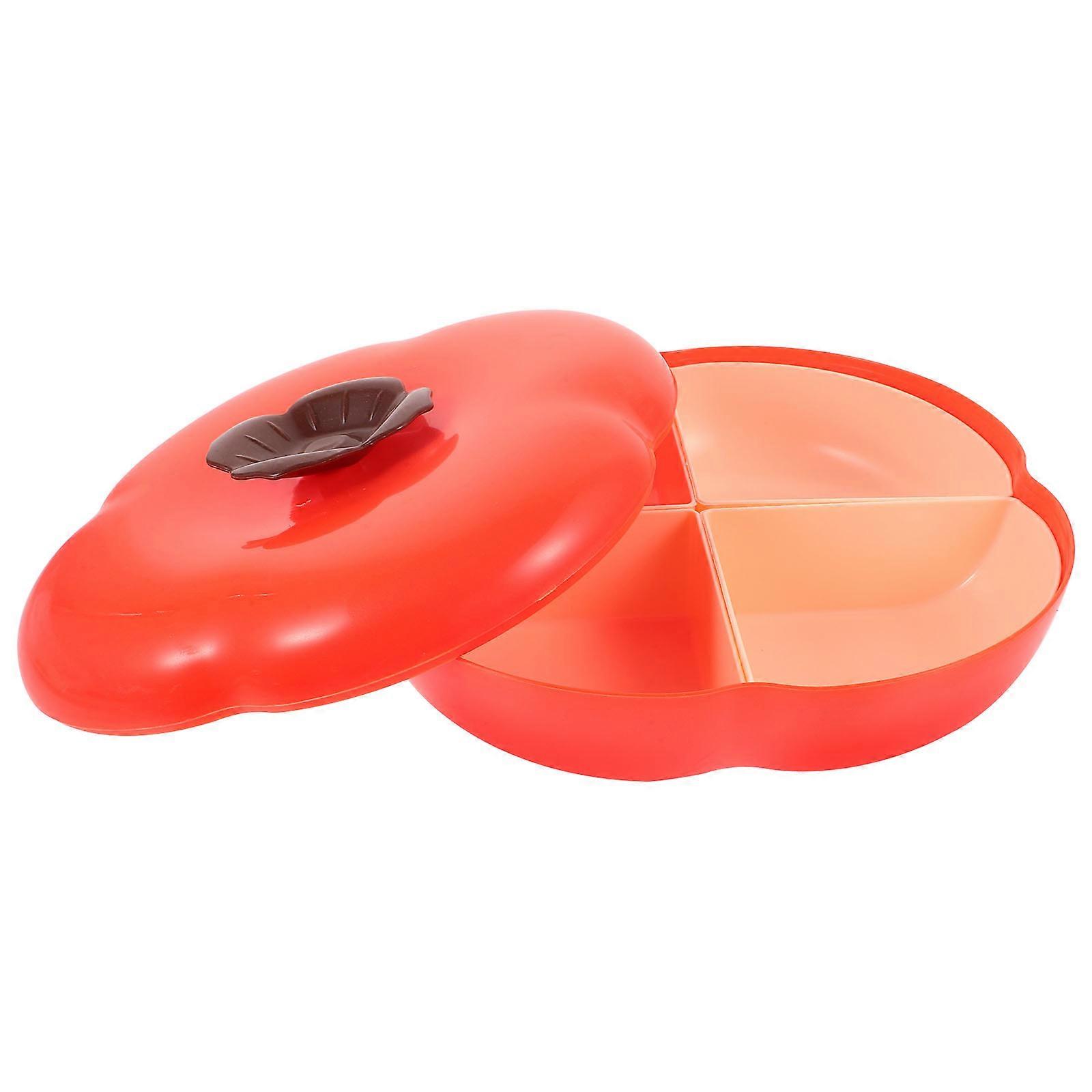 Divided Snack Serving Tray Appetizer Tray with Lid Food Storage Organizer for Dried Fruit Nut