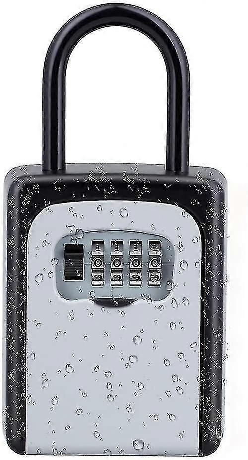 Key Lo Box, 4 Digit Combination Key Storage Lo Box With Resettable Code, Portable Key Safe Box For Door Knob, Realtors, Contractors