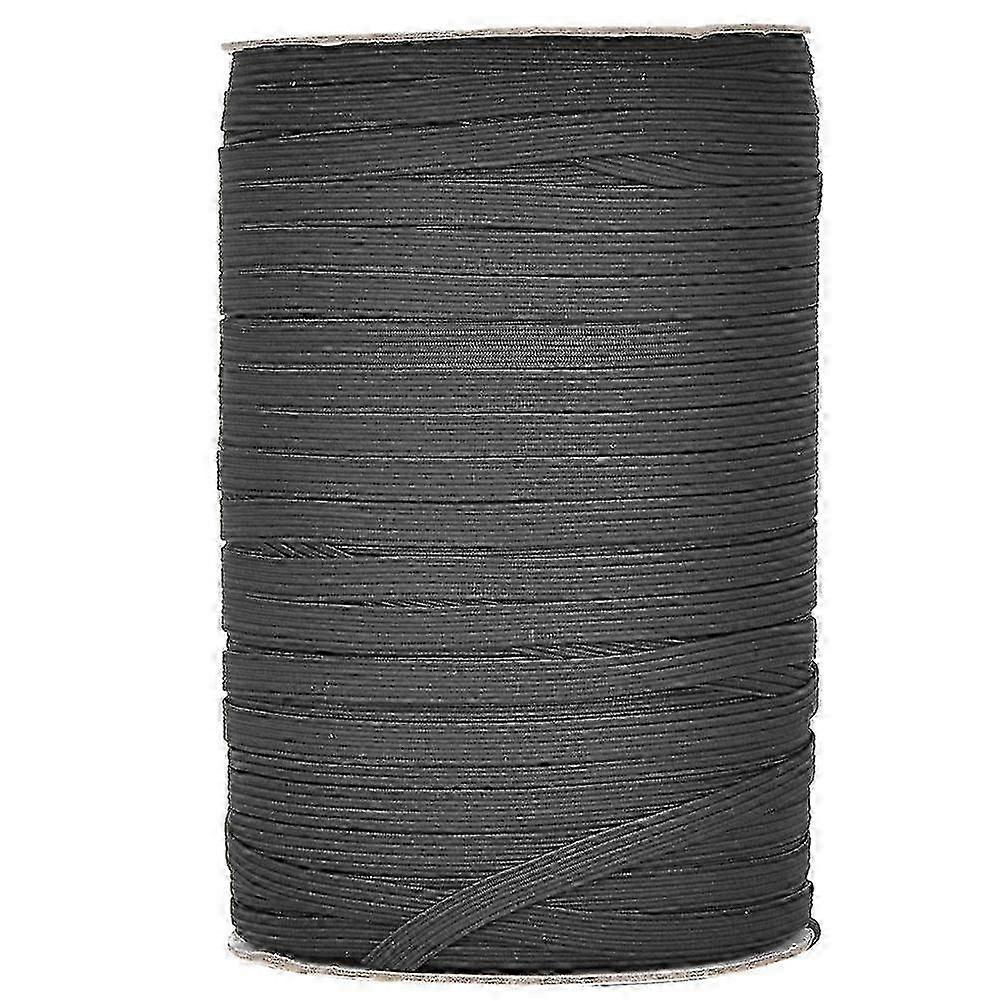 2025 200 Yards/Roll Elastic Band High Elasticity Multifunctional for Protective Clothing 6mm WidthBlack