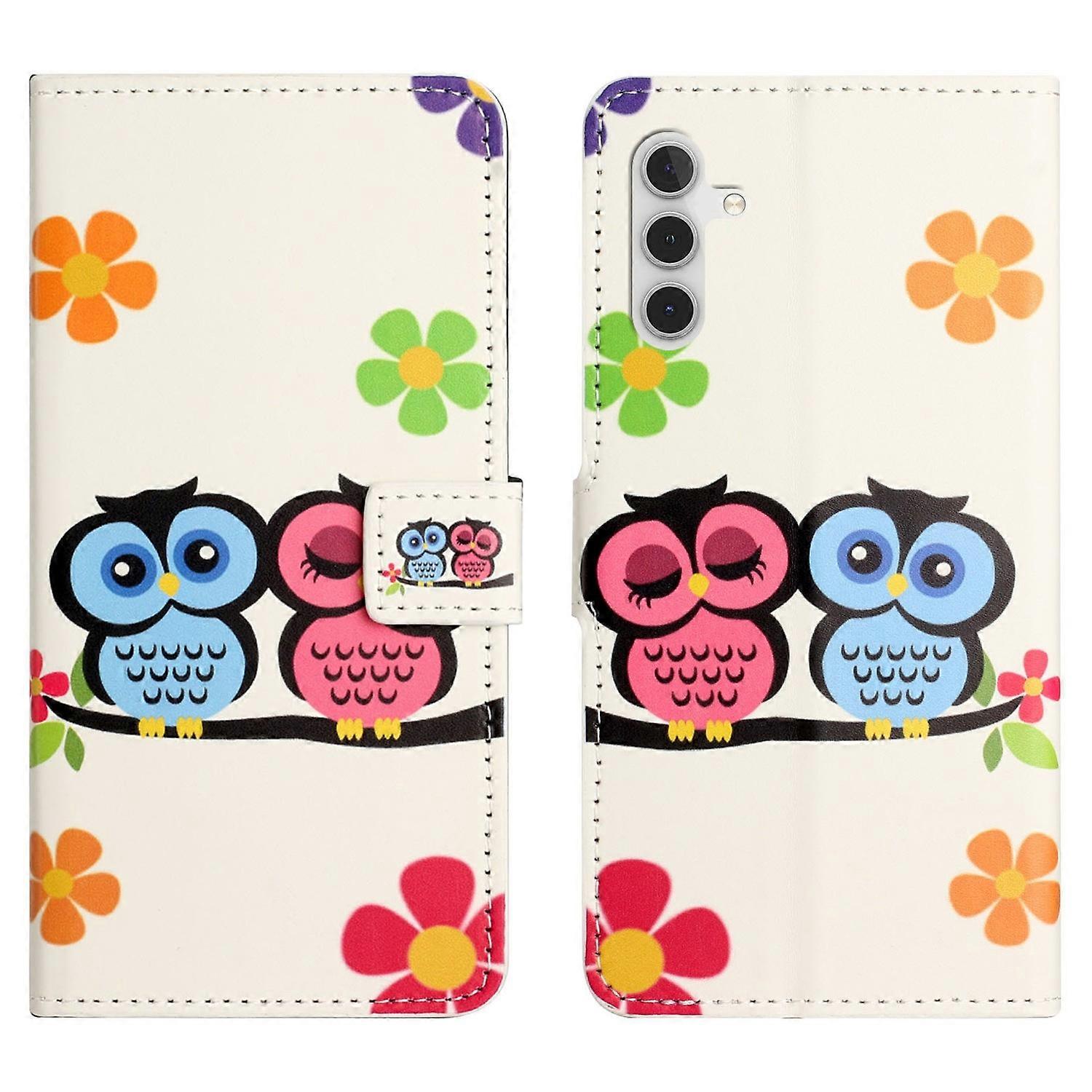 PU Leather Flip Phone Cover For Samsung Galaxy S24 FE with Pattern Printing & Wallet Design
