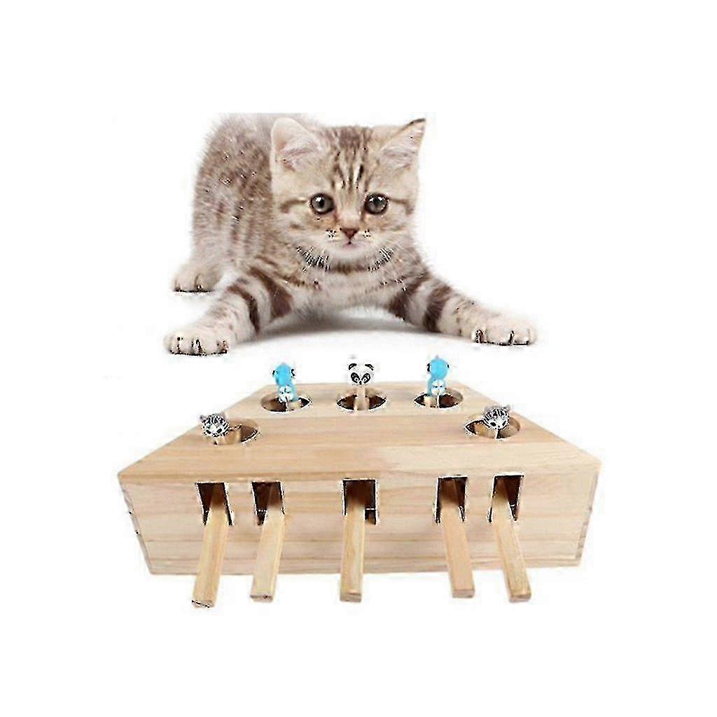 Cat play toy for interactive whack a mole fun