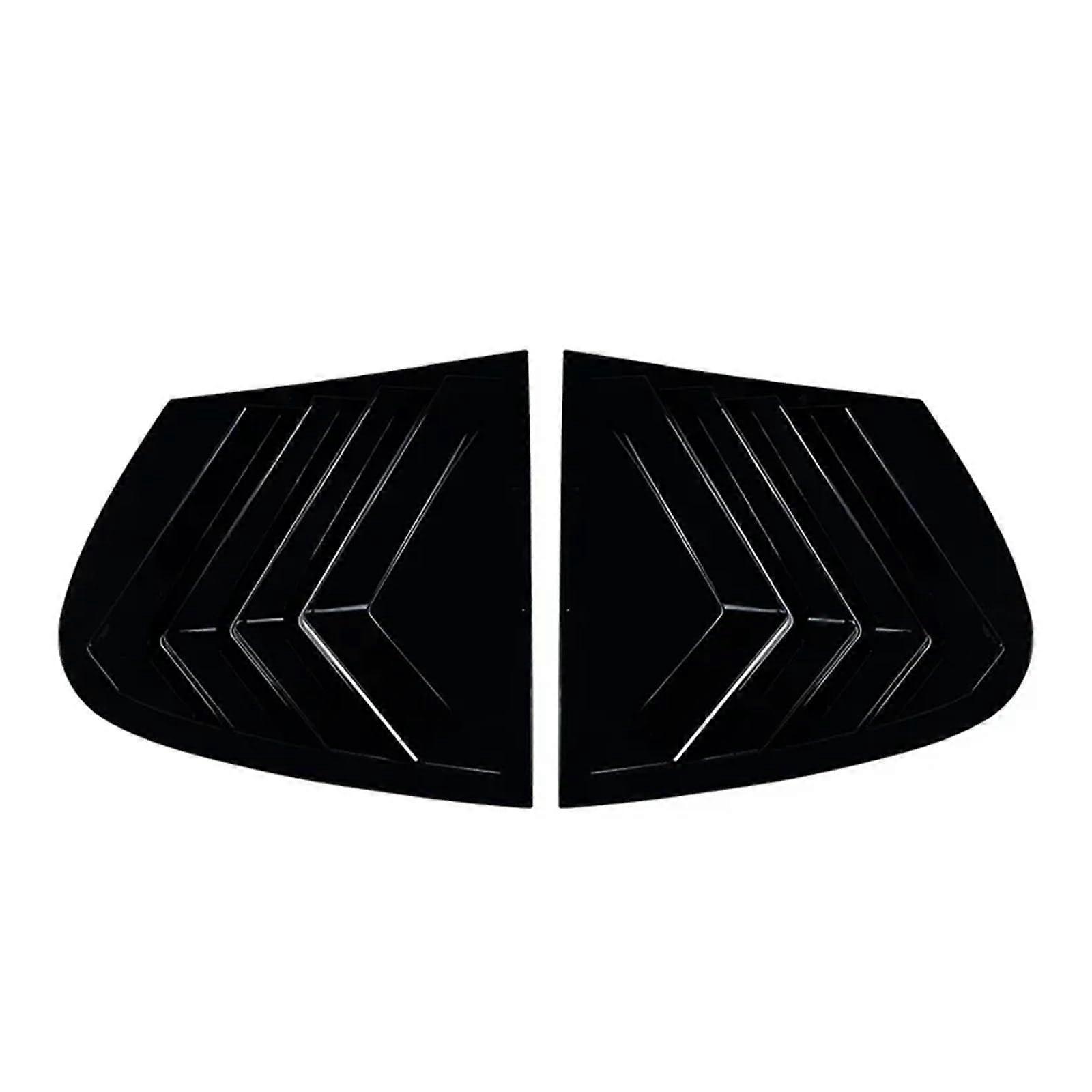 Rear flap trim for cars, compatible with 1 Series E87 2005–2011, side vent trim for window blinds, louver protection for rear window (Gloss Black).