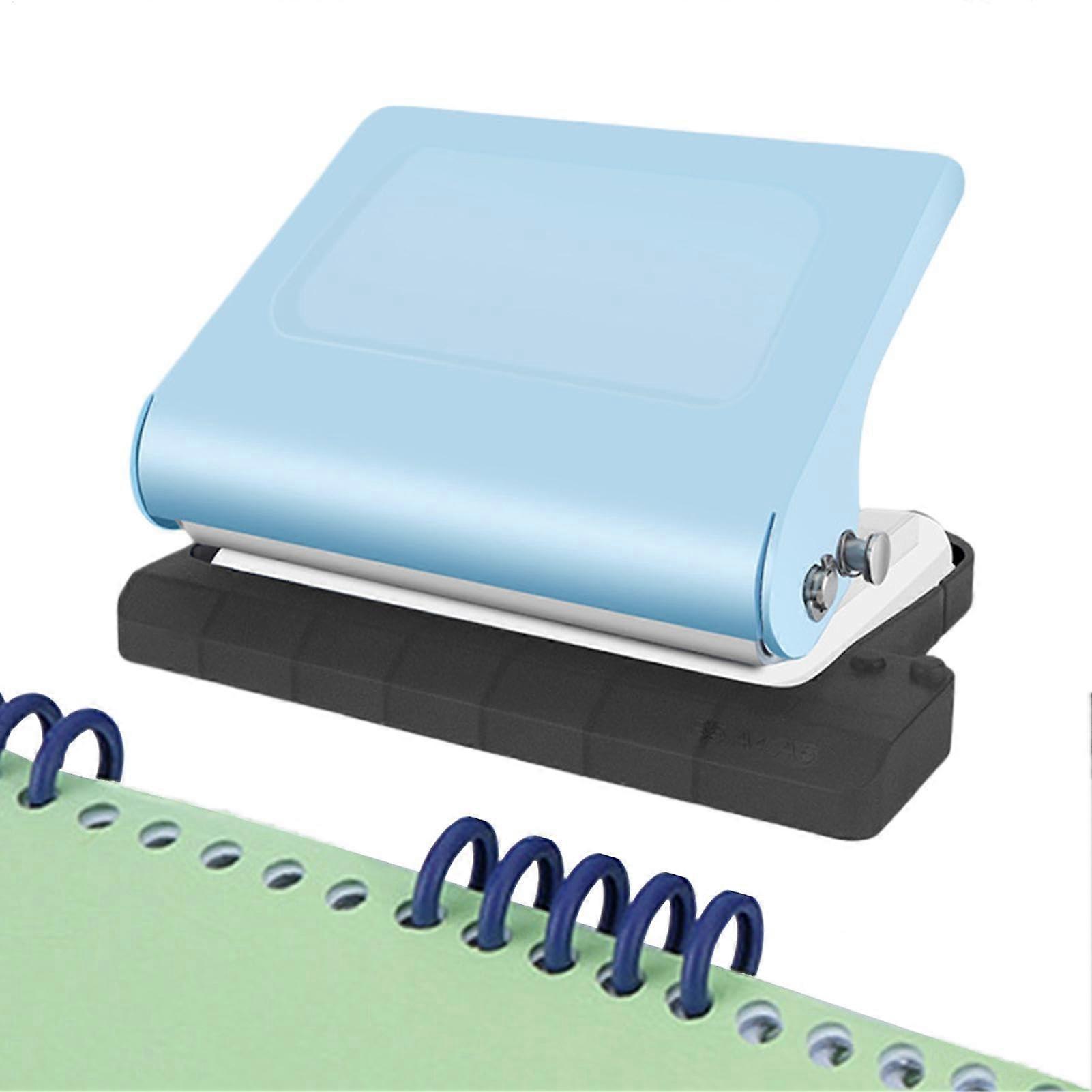 Buchlocher – Adjustable Paper Punch, Manual Hole Puncher Paper Binder Punch with 10 Holes, Portable Spiral Binding Punch for Students