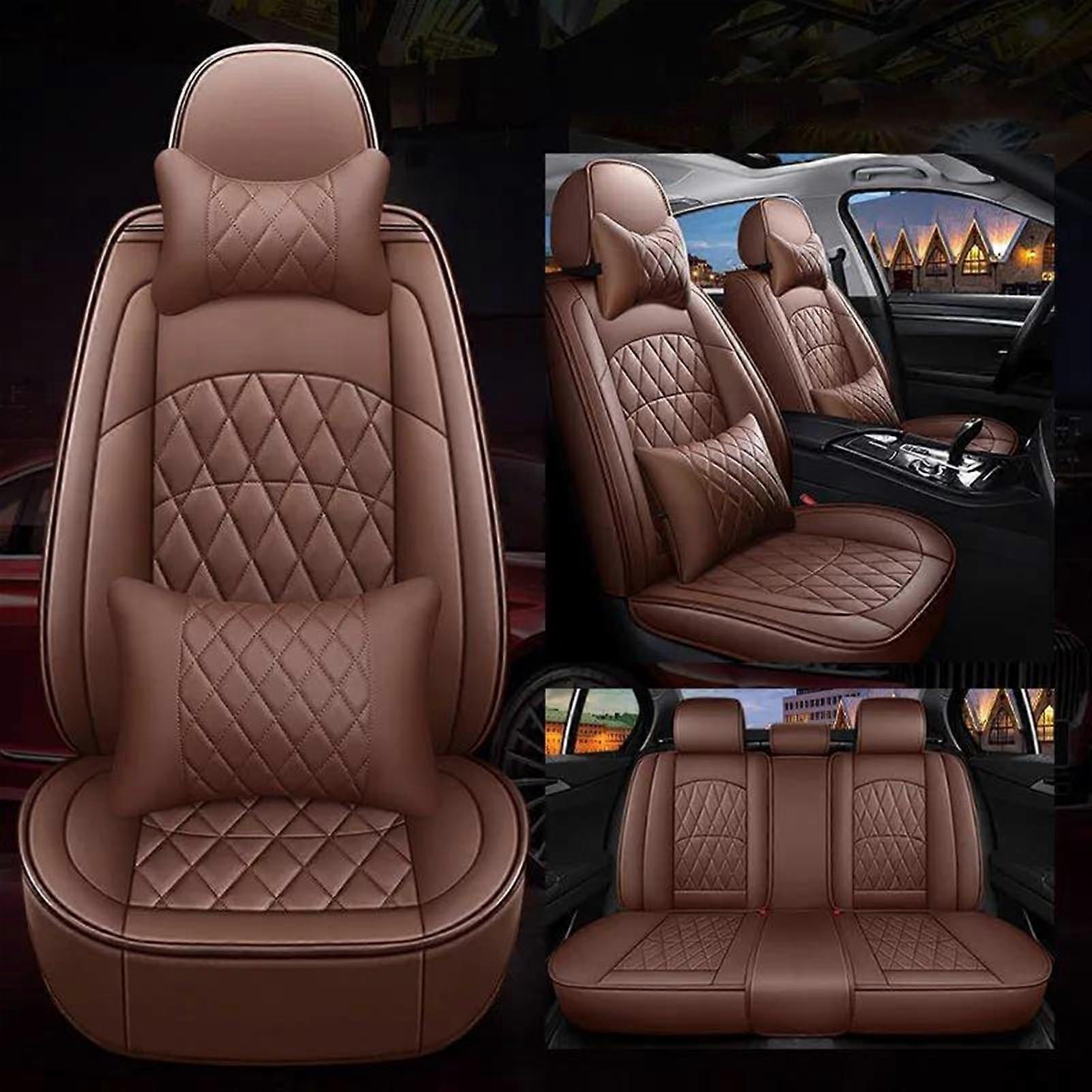 Auto Seat Covers Universal Fit for Ford Focus MK2, Explorer, Ecosport, Escape, Excursion, Everest - Coffee A