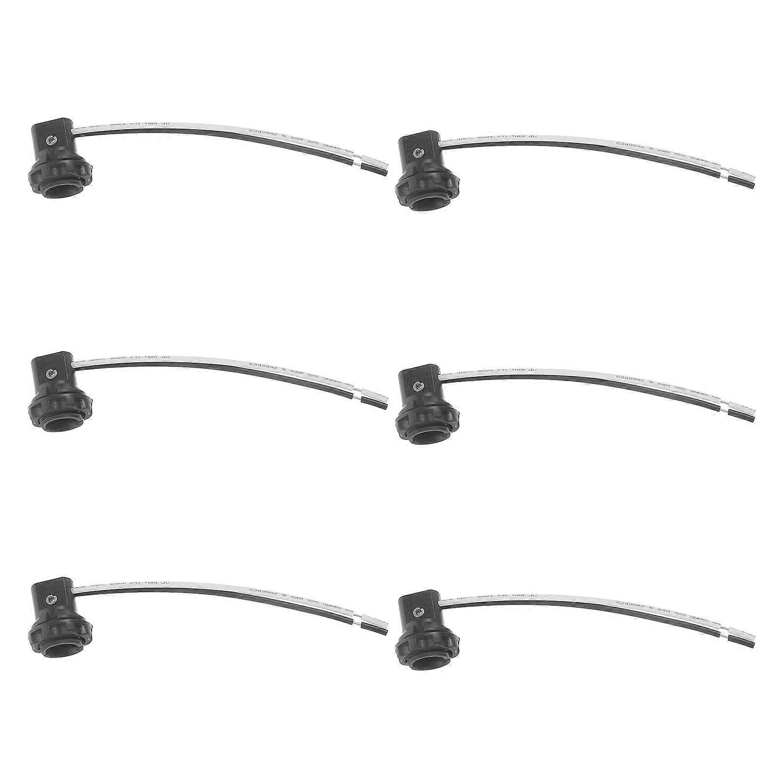 6pcs E12 Lamp Holder Base Light Sockets with Wire Lampholders Base Wire Leads Connector LED Light Accessory -1205 125V 75W
