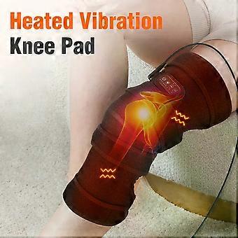 Ekstra stor opvarmet vibration knæpude knæmassager 4 motor vibrationsmassage 3 hastigheds opvarmning 12V direkte stik strømforsyning