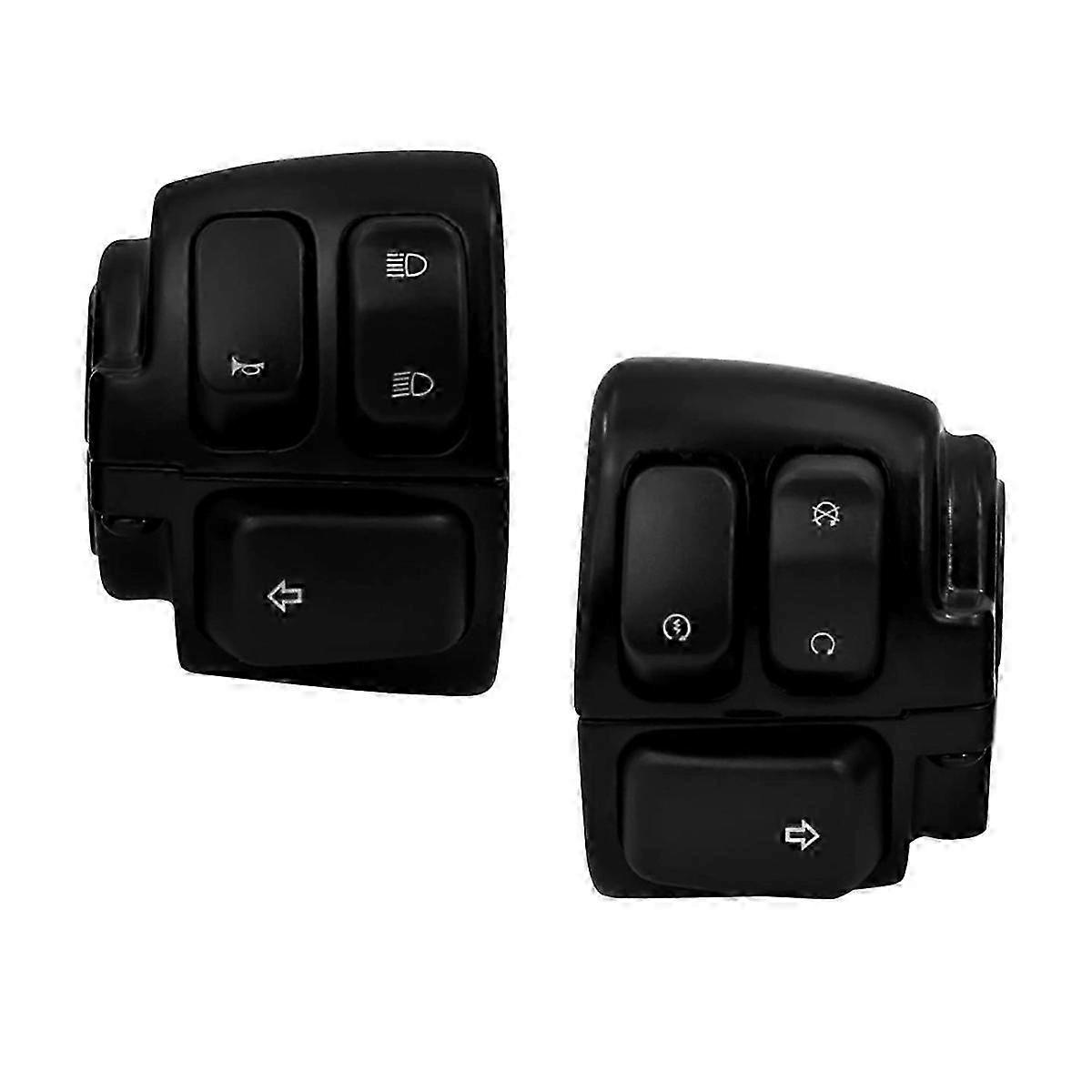 Motorcycle Handlebar Switches Control with 1-Inch Wiring Harness for Softail, Dyna, V-Rod 1996-2012