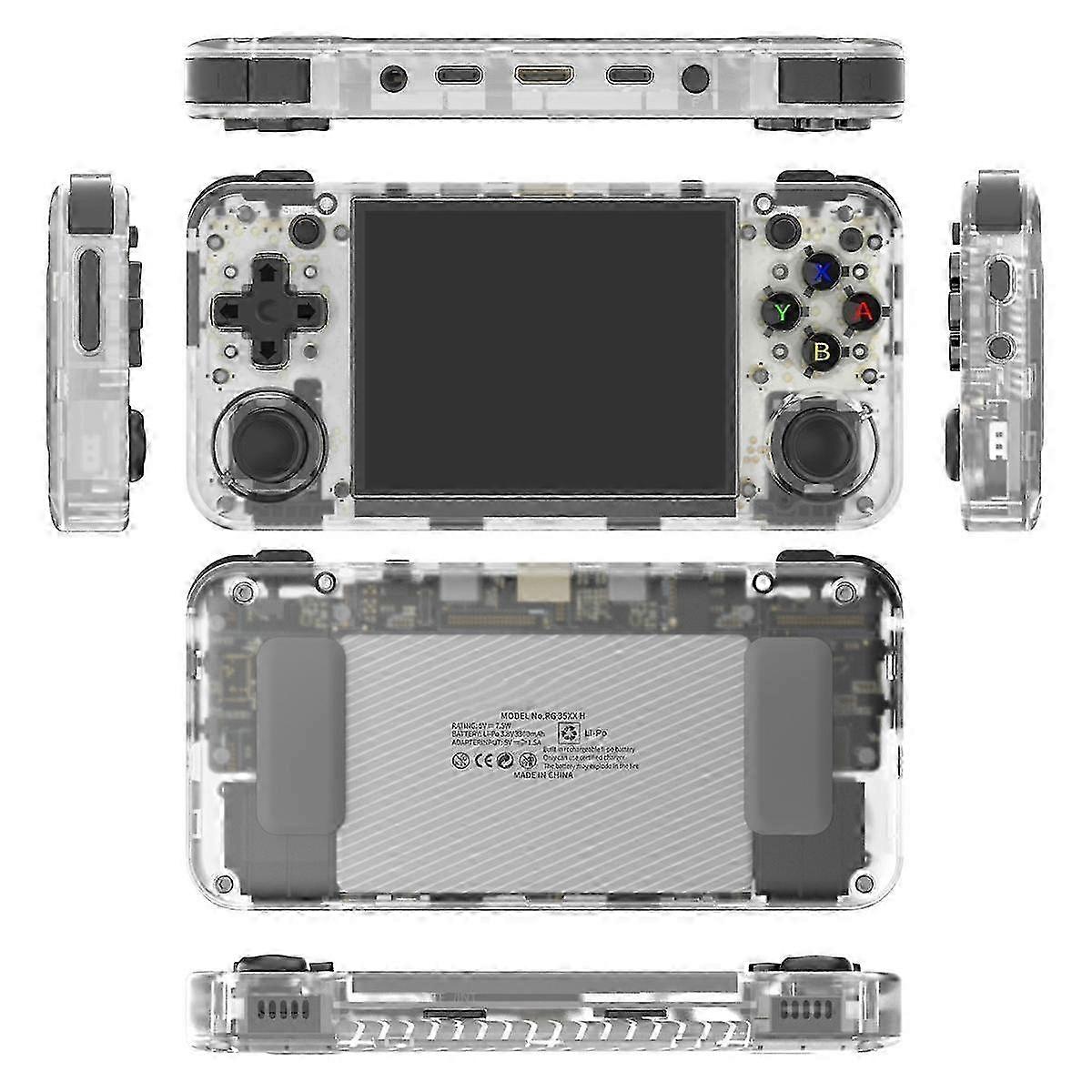 Retro Game Console RG35XX H with 64G+128G Storage, H700 Video Player, Wireless & Wired Controller, 5G WIFI & HD TV Output Bag
