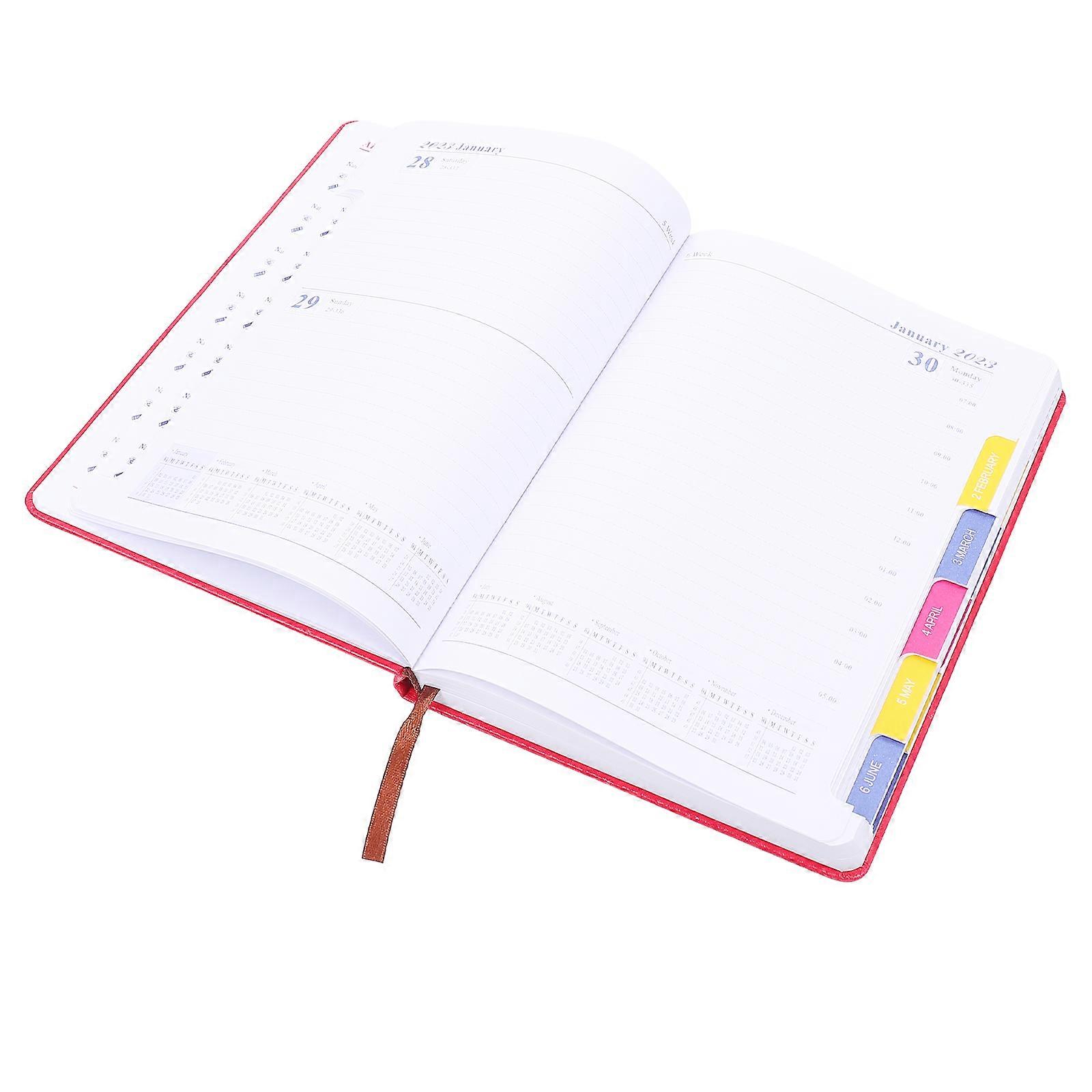 Planner Book Academic Planner for Friends Note Taking Red Paper Material 1Set