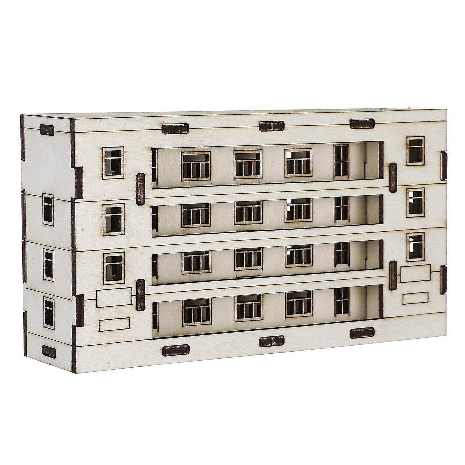 Wooden Mini House Model for DIY Crafts Ready to Use Beige Color Versatile Decoration 3.5x2.5 Inches