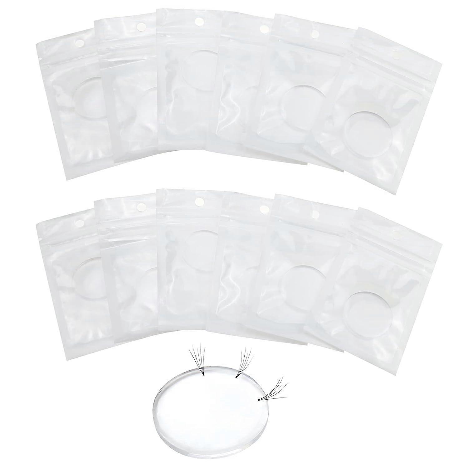 12 Pcs Silicone Lash Pad Grafted False Easy Fan Lash Pad