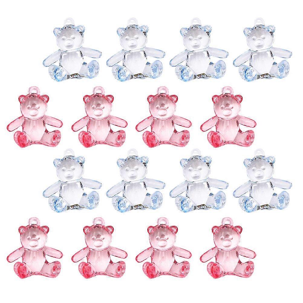 48pcs Talismane de urs DIY pentru decorațiuni de duș – Accesorii acrilice pentru urși pentru brățări, agrafe de păr și rame foto – Design unic realizat manual