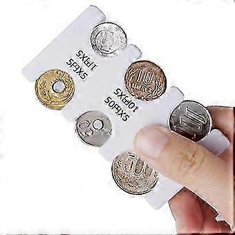 Coin Box Hard Shell Organizer and Coin Storage Box Rectangular Coin Organizer and Dispenser Plastic Coin Sorting