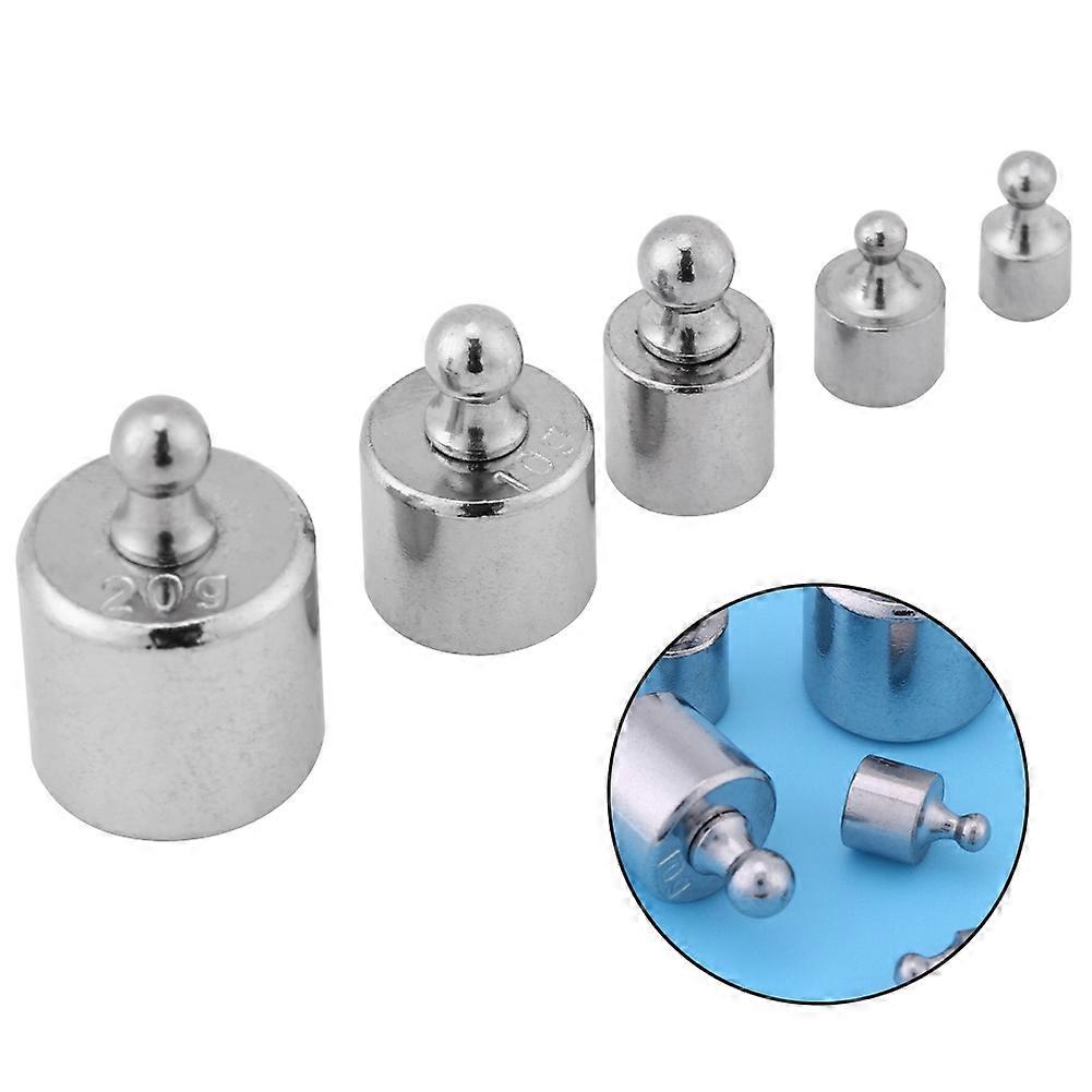5Pcs Precision Chrome Plated Scale Weights 1g-20g Silver Set