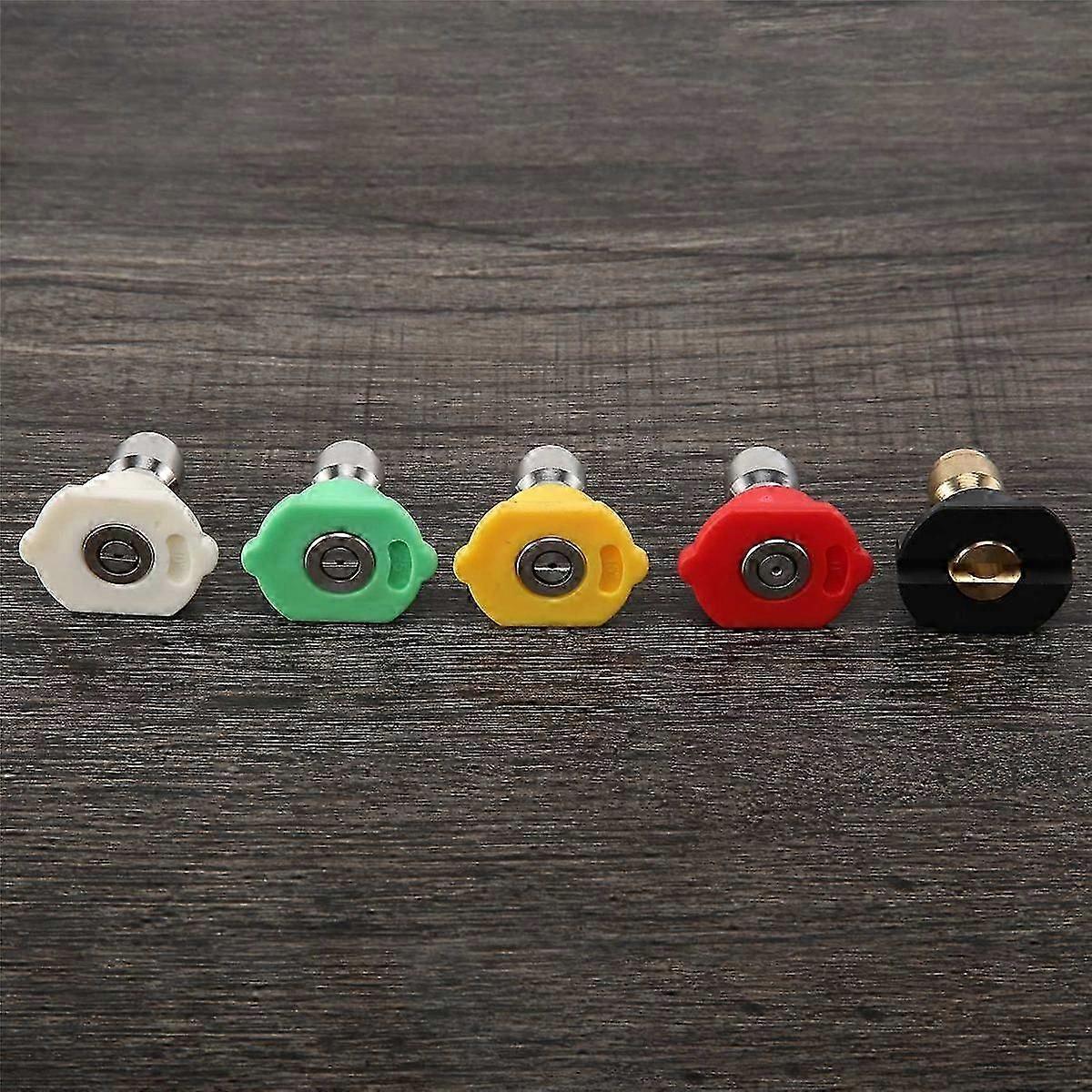 5Pcs Pressure Washer Spray Nozzles 1/4 Quick Connection Spray Tip Set (4.0 Gpm) Multiple Degrees