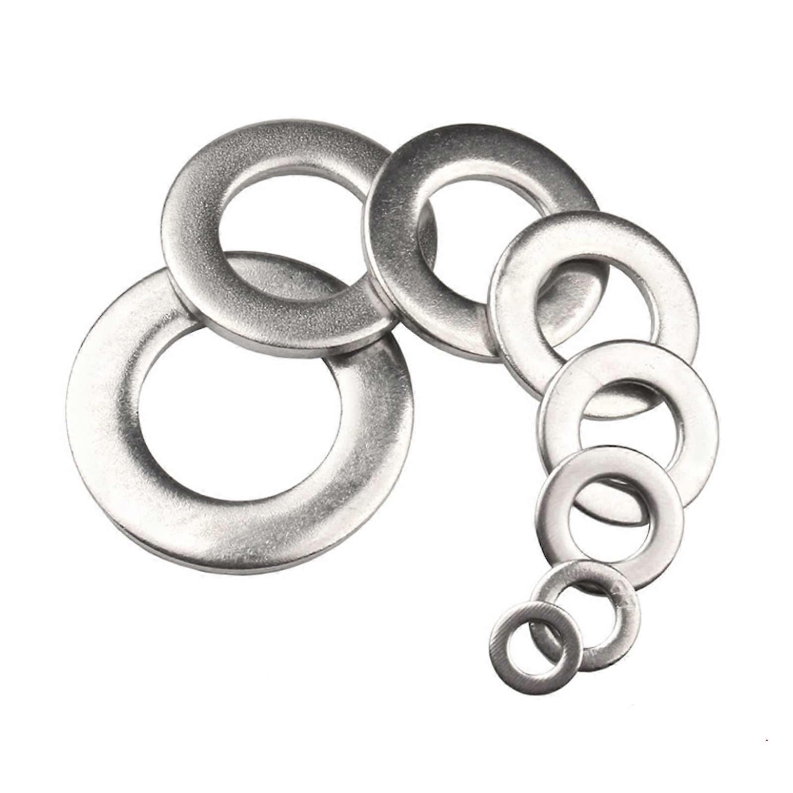 Stainless Steel Washers - 100PCS M2 Flat Washers, Metal Plain Gaskets, Corrosion-Resistant Fasteners for DIY Projects