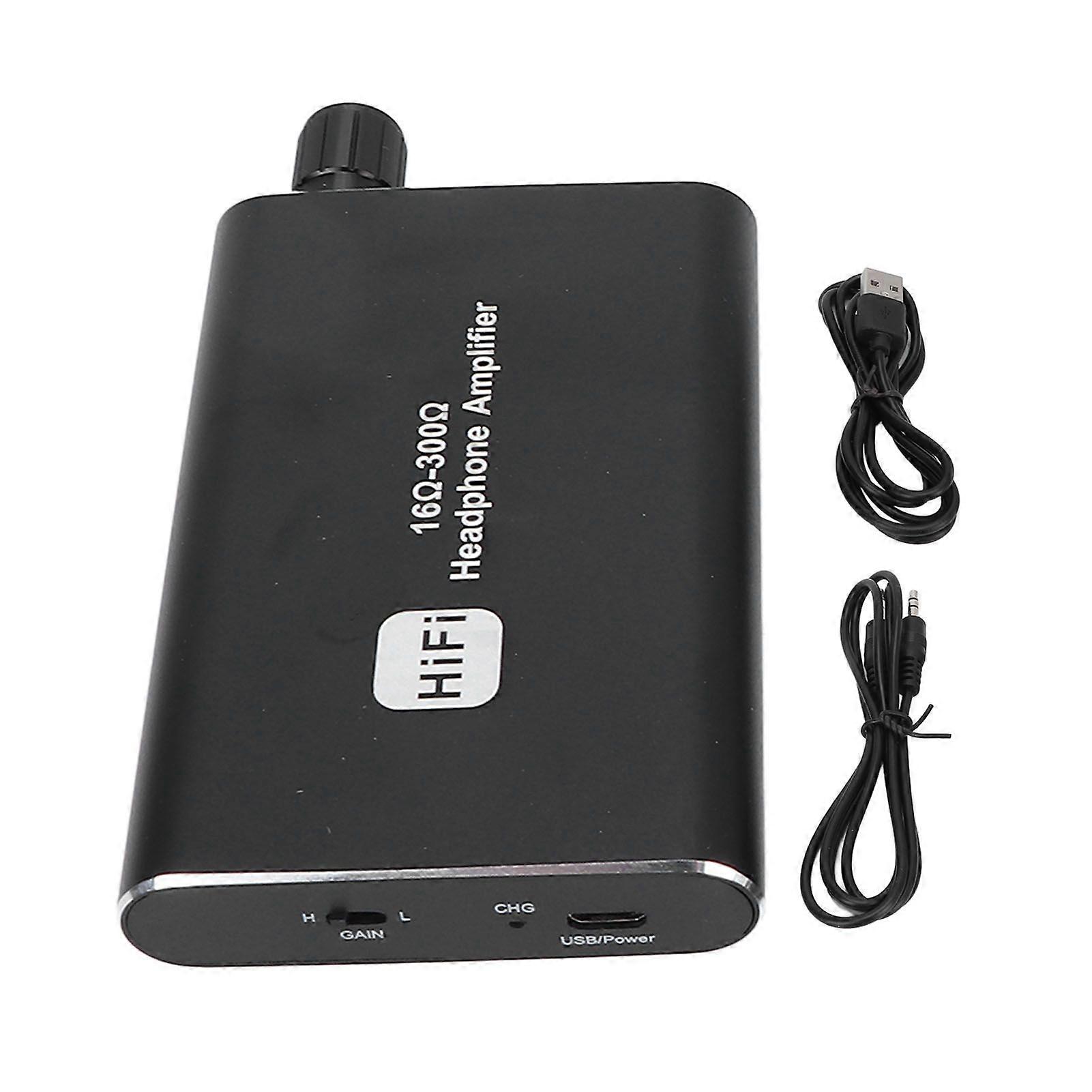 HiFi Headphone Amplifier Portable Headphone Amp AUX Subwoofer Amplifier Low Noise 2 Stage Gain Switch