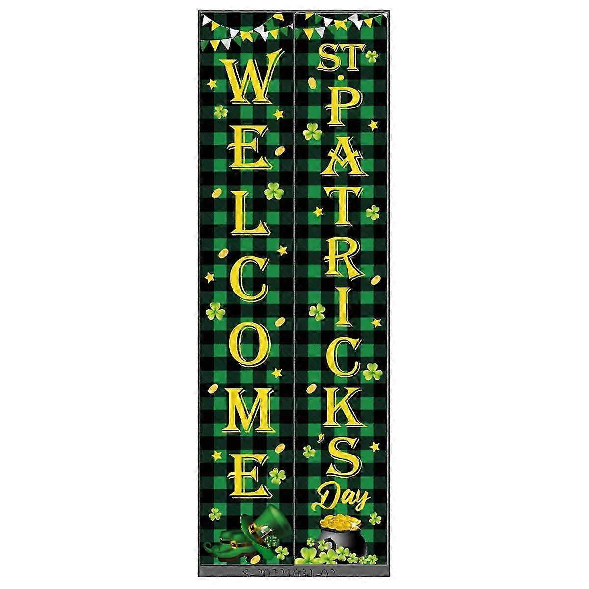 St. Patrick Banner Duo - Festive Clover Outdoor Flags