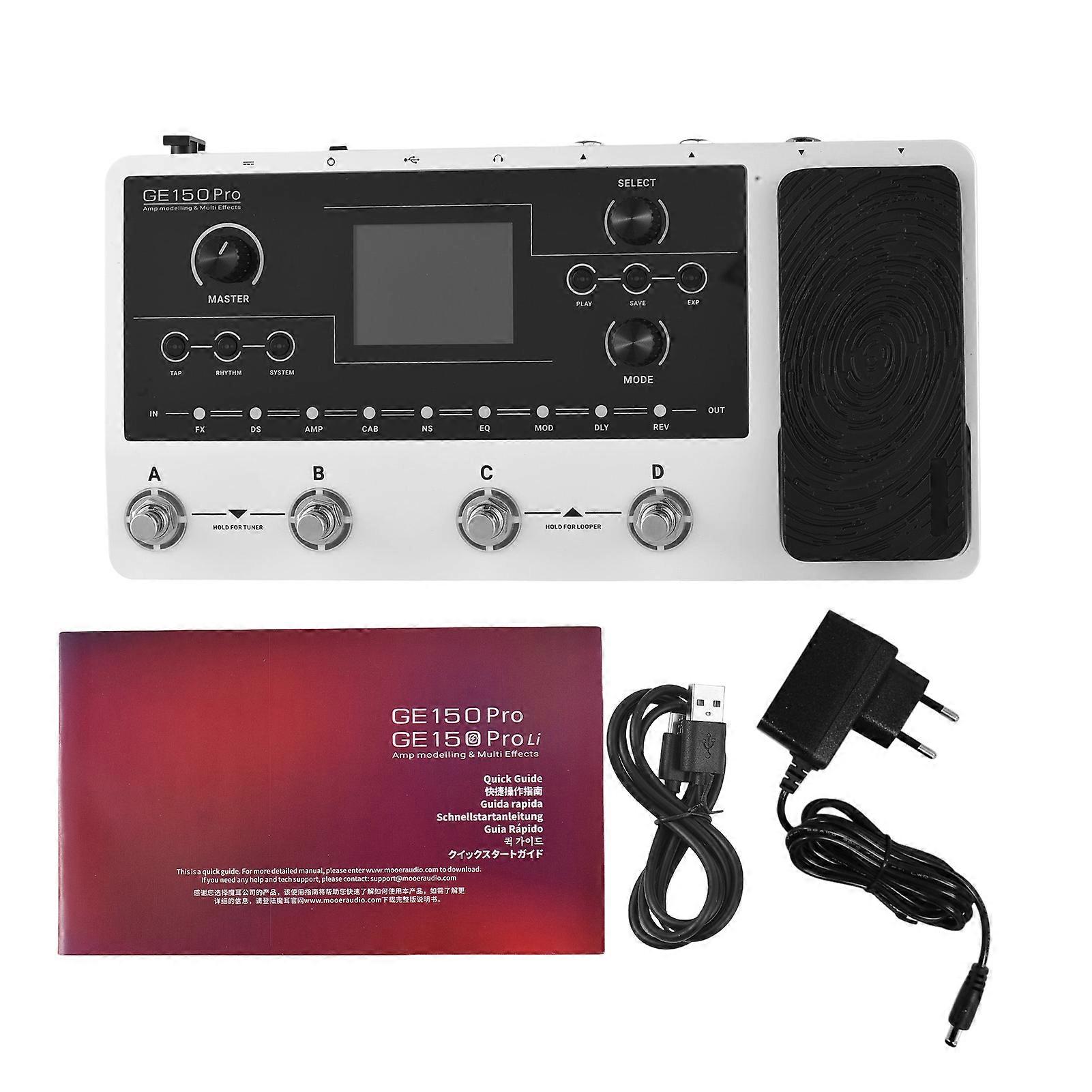 MOOER Amp Simulation Integrierter Effekt, Reverb, Delay, Looper, Drum, mit 4 Füßen, Expression, USB, OTG, Live-Aufnahme, Multi-Effekte, Gitarrenpedal