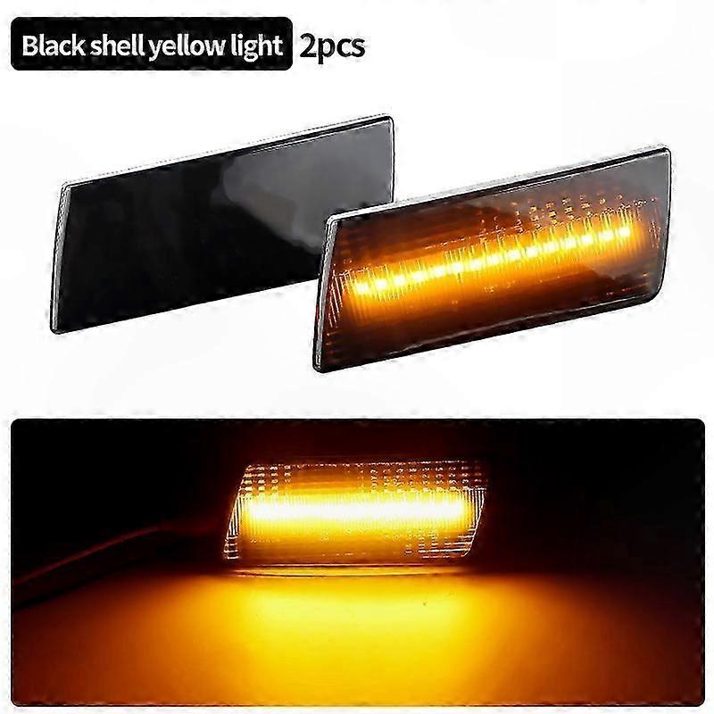 2PCS Amber LED Side Marker Lights for 2005-2010 Chrysler 300C Front Turn Signal Bumper Lamps