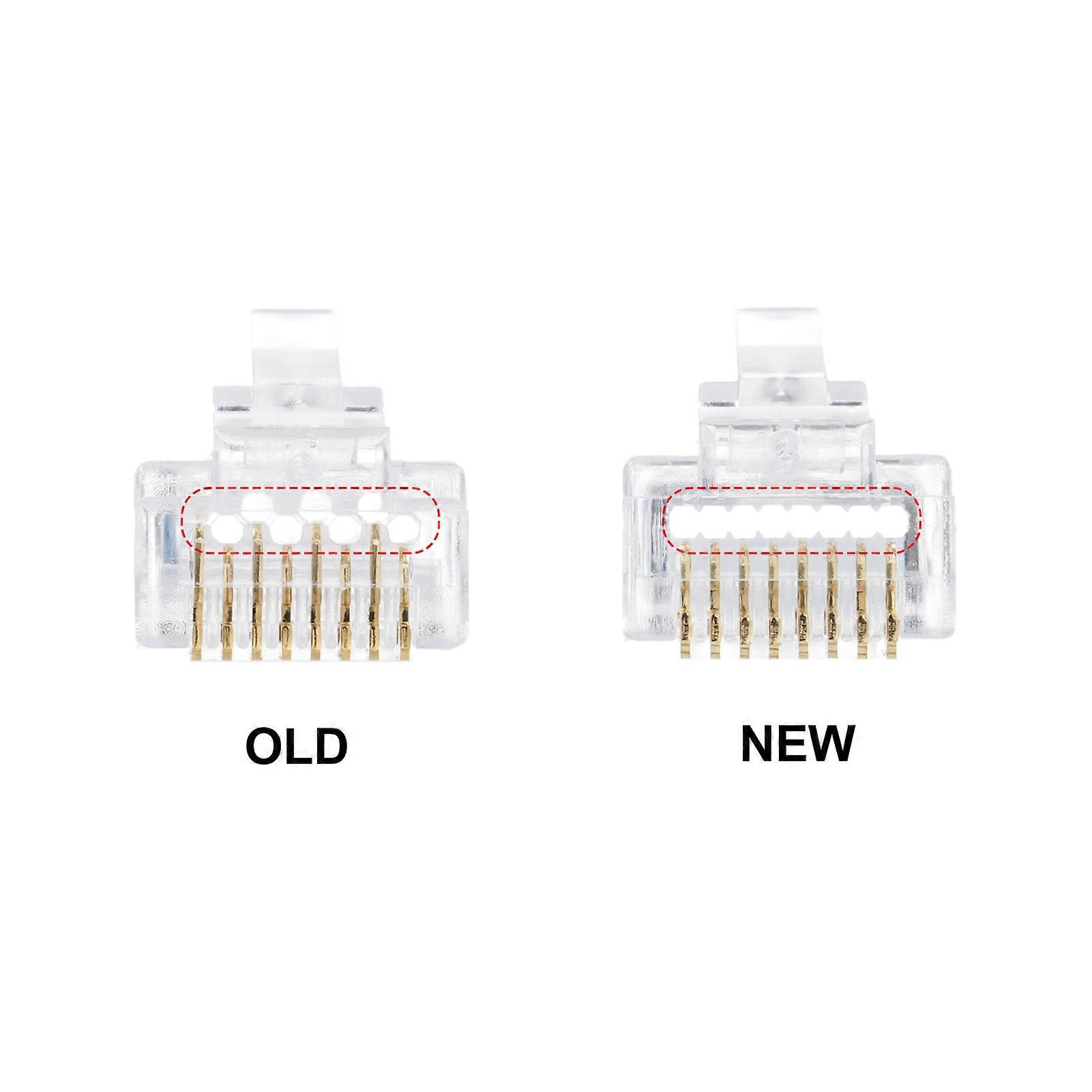 RJ45 Pass Through Crimp Tool Kit with 100 Cat6 Connectors & Tester