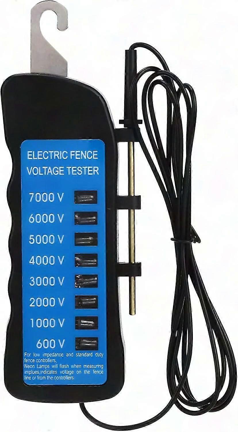 Electric Fence Voltage Tester - Portable Fault Detector for Agricultural Equipment with Neon Light Display
