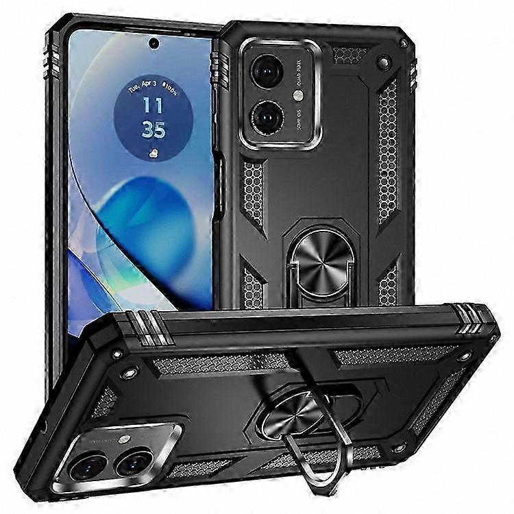 Anti-Scratch TPU+PC Ring Kickstand Case for Moto G54 5G Phone Cover