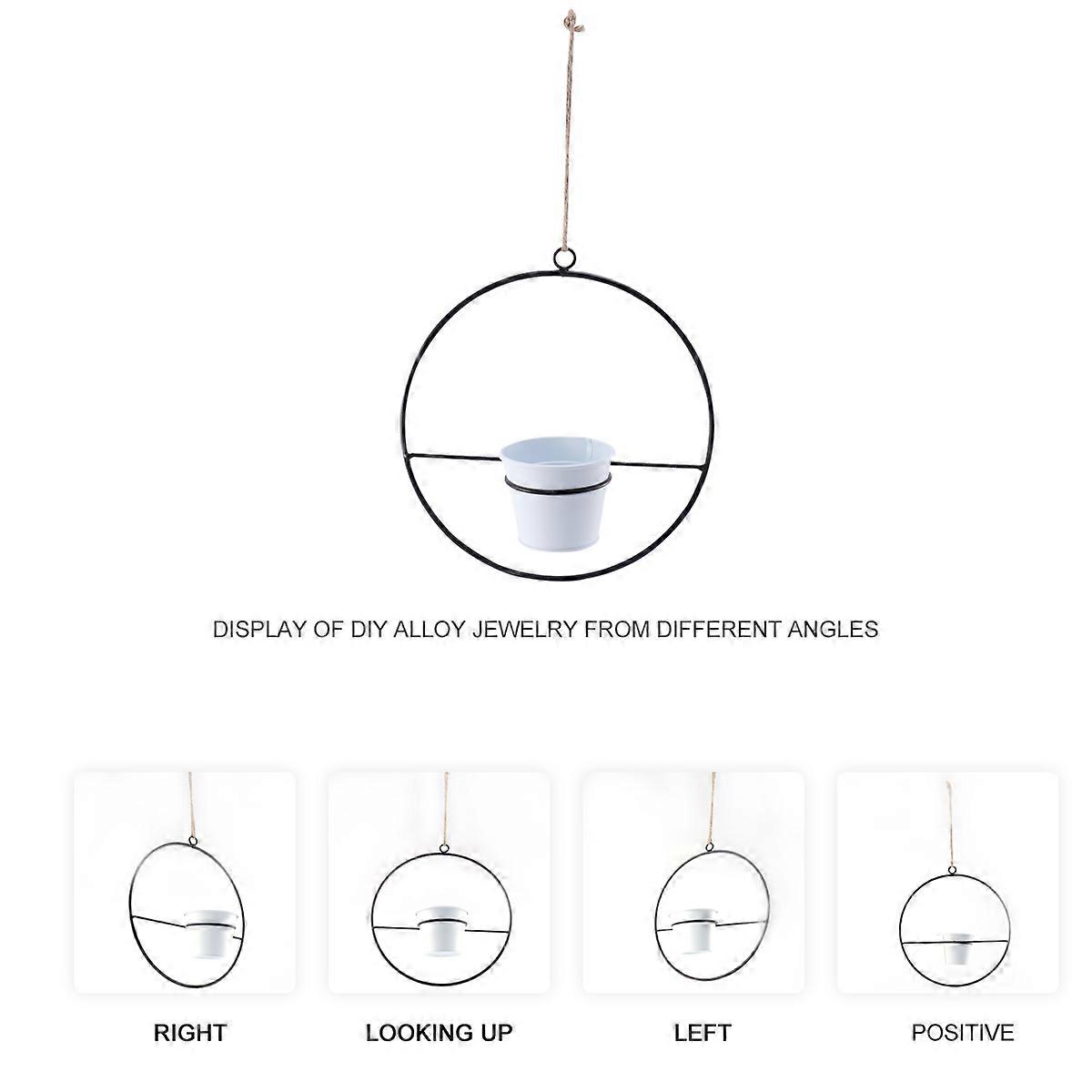 Hanging Planter Basket Iron Flower Pot Holder for Decor Use Assorted Color Oxidation Plating 4.7 Inches