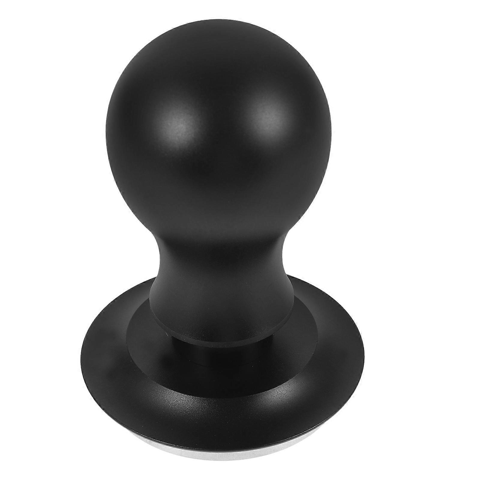 Stainless Steel Coffee Tamper for Home Use with Builtin Spring and Adjustable Depth Black