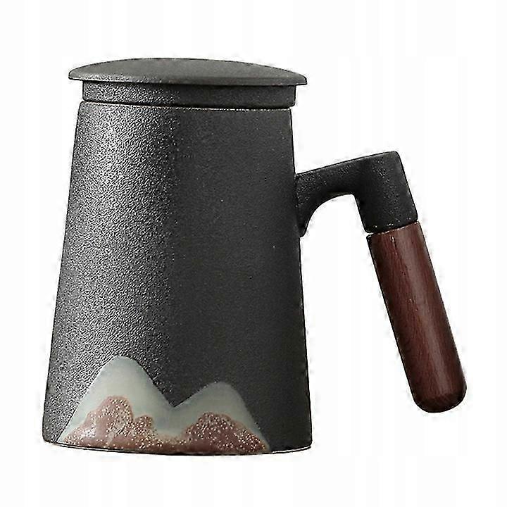Large Capacity Porcelain Mug With Lid