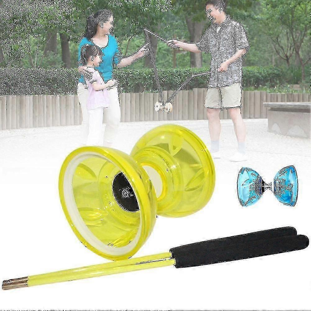 Professional bearing diabolo set toys high speed soft juggling with rope hobby children classic hand play gift