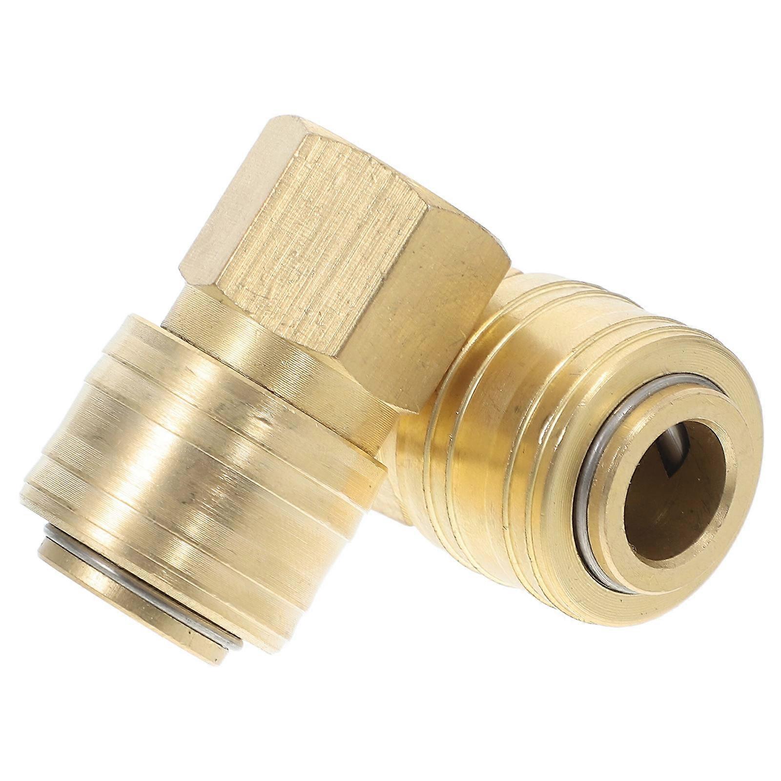 2pcs 1/4 Brass Quick Connect Fittings with Durable Male Threads for Reliable Air Tool Connections