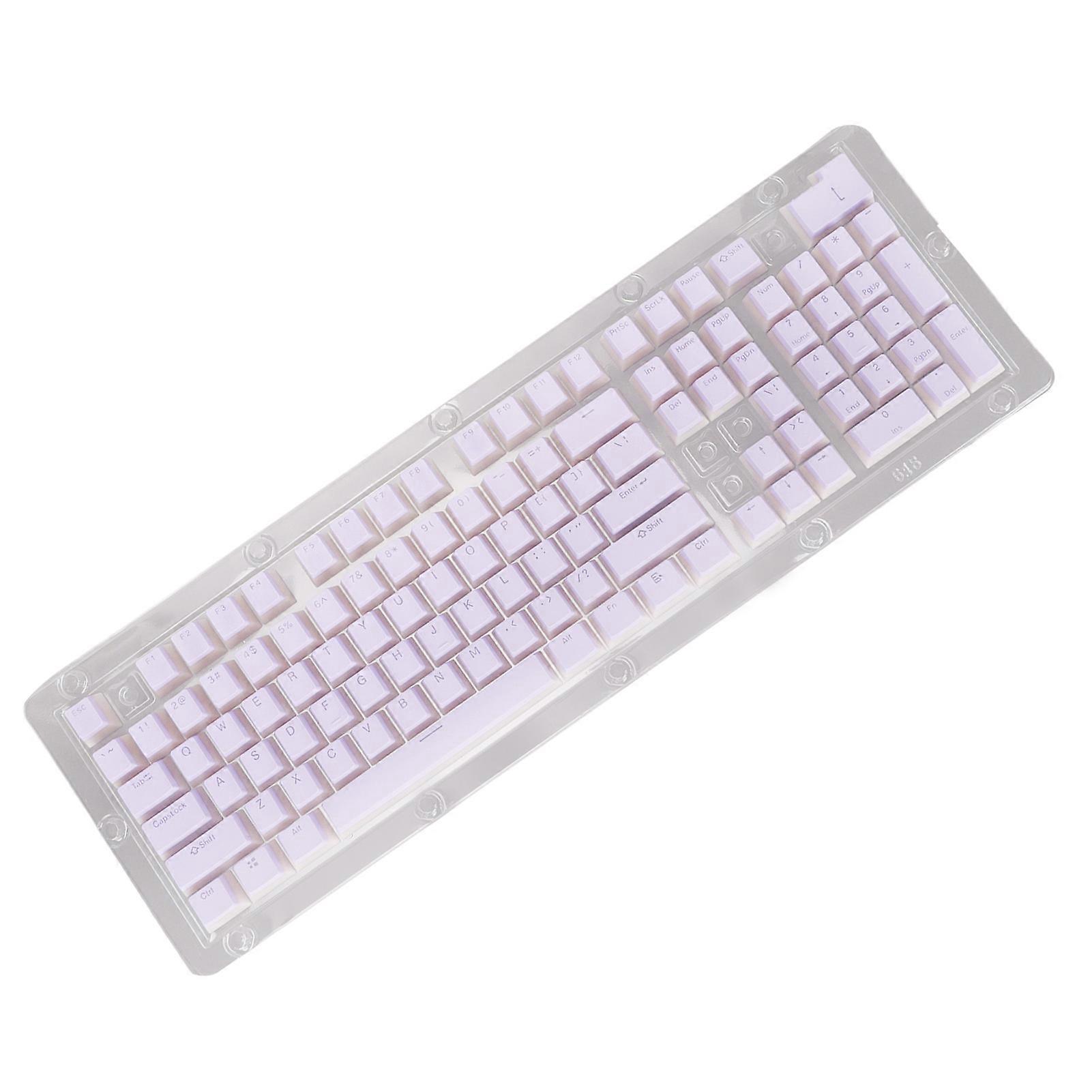 PBT Keycaps High Low Layout Double Layer 2 Color 108 Keys Mechanical Keyboards for 61 87 104 108 Key Keyboard Purple 
