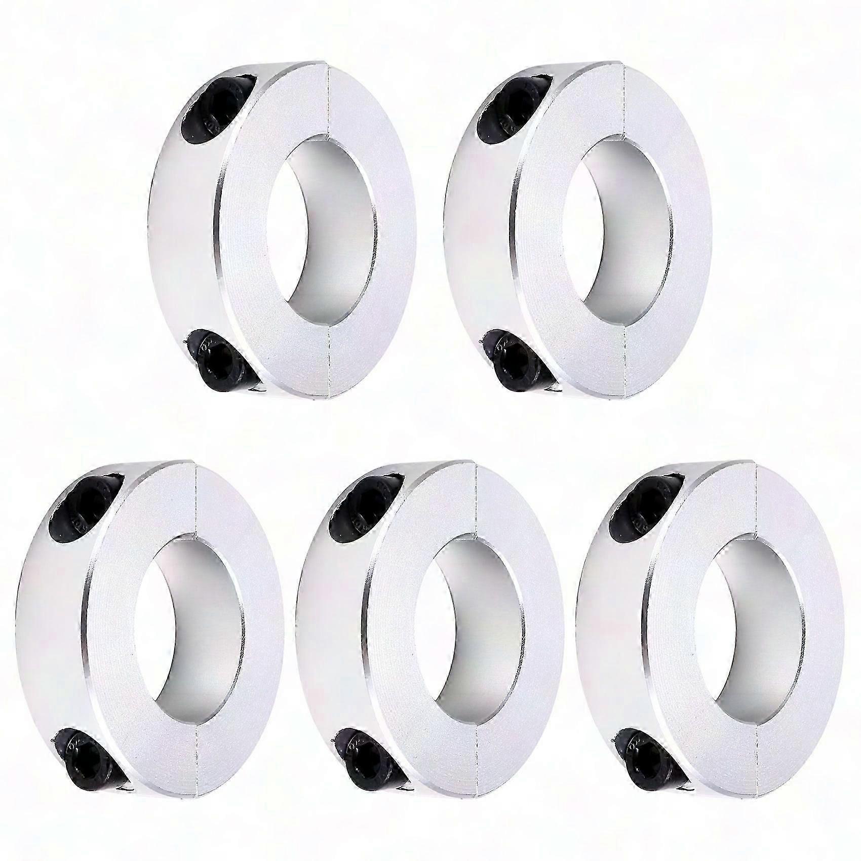 5PCS Split Shaft Collar Clamp, Thrust Ring, Limit Ring, Positioning Fastener for Optical Shaft