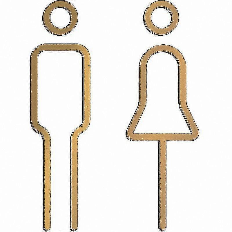 トイレと洗面所のドアラベルWCサイネージボード用のユニセックスメタルウォールサイン