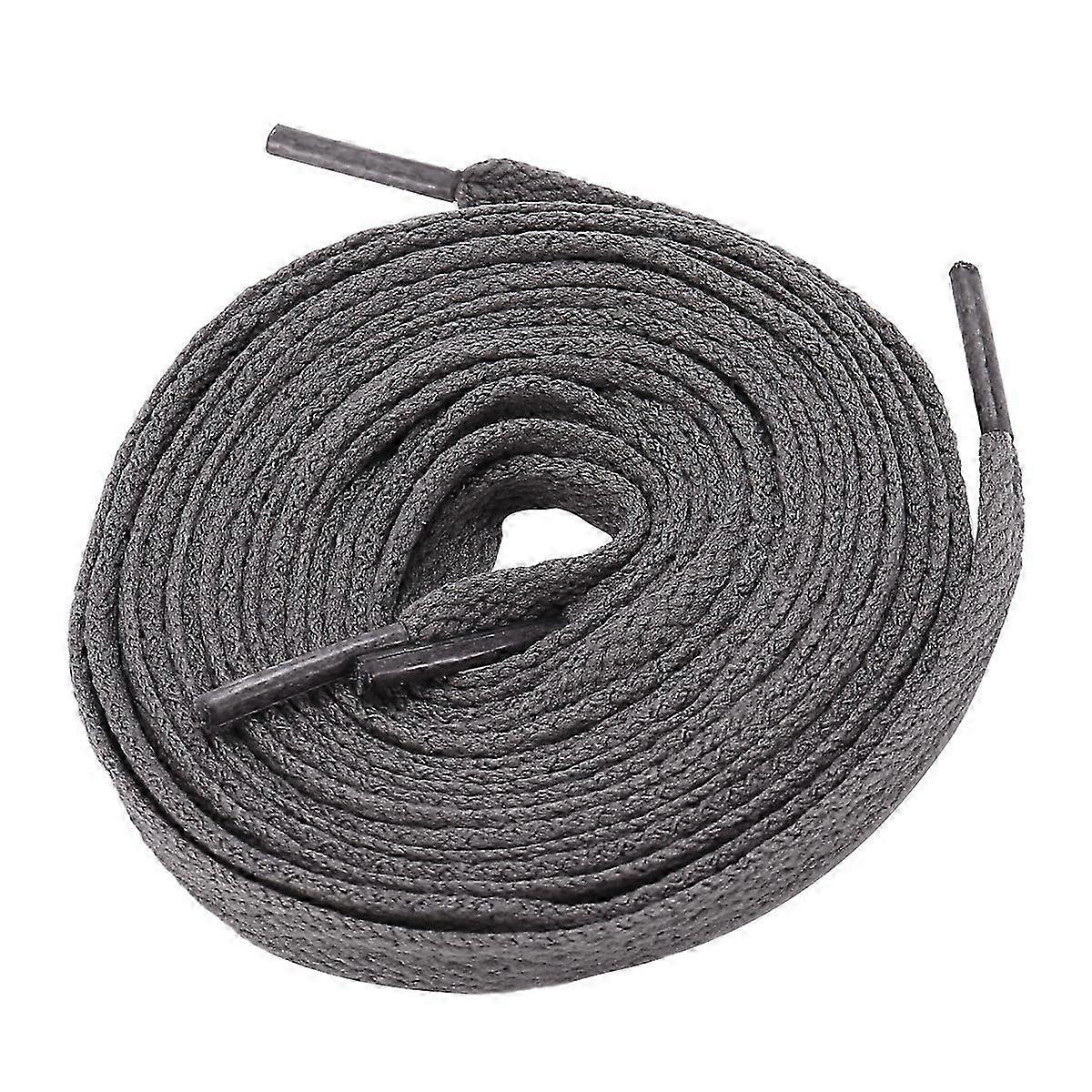 Athletic Sneaker Canvas Shoes Laces String Dark Gray Pair----