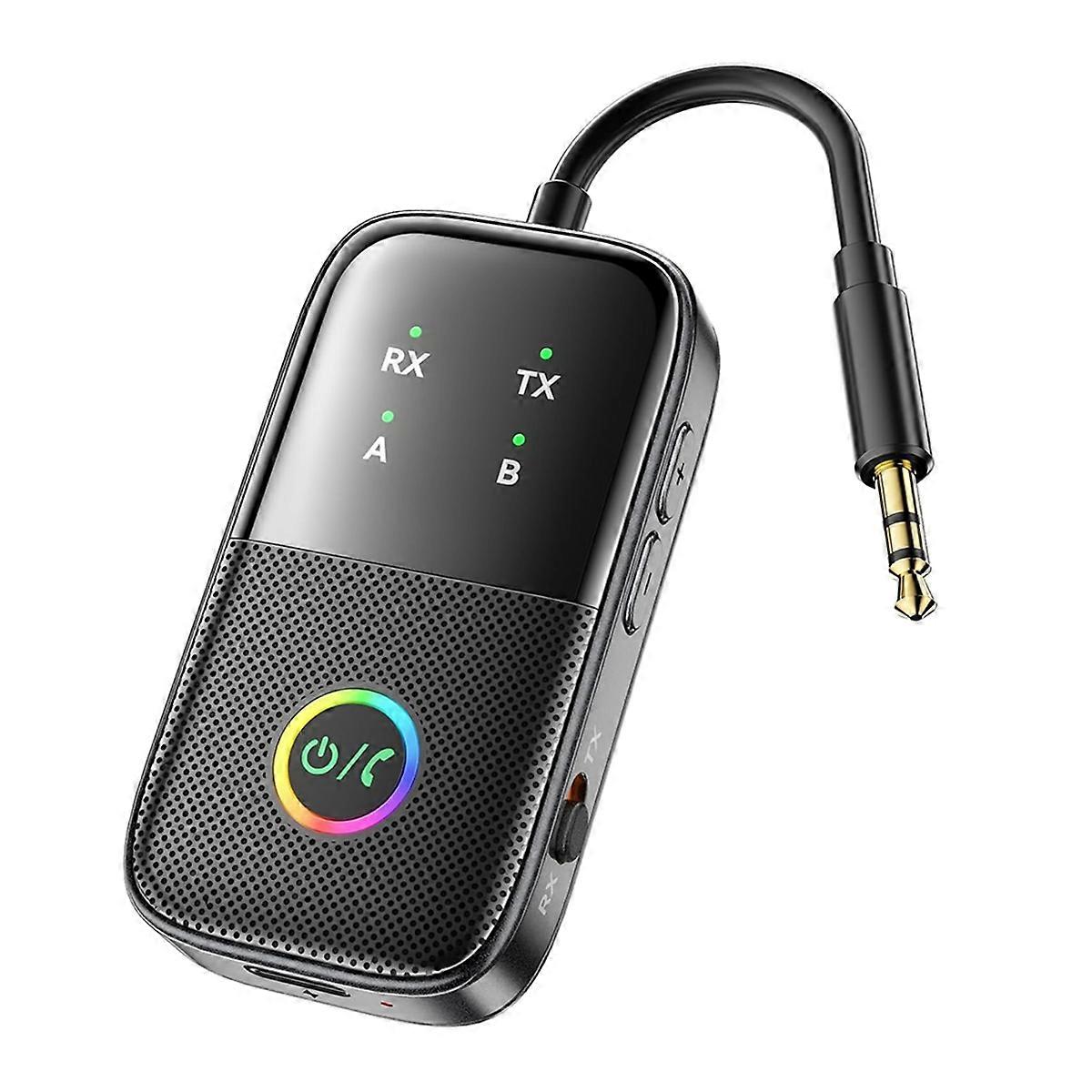 Bluetooth  mitter Receiver, 2-in-1 Airplane V5.2 Bluetooth Adapter for Airplanes, , Gyms, for Car/Home Stereo