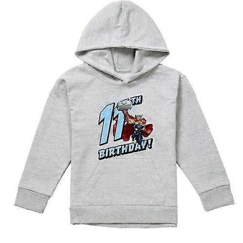 Marvel Childrens/Kids Thor Heather 11th Birthday Hoodie