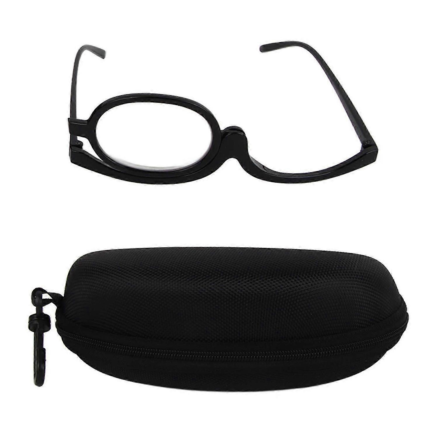 2025 Latest Model Single Sided Makeup Glasses with Storage Box Case Flip Cosme...