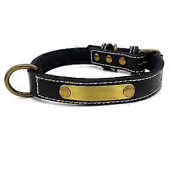 Collier pour chien en cuir robuste - Collier pour chien pour petite, moyenne, grande et grande taille