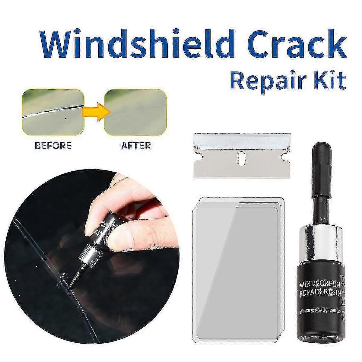 Pare-brise de voiture fissuré outil de réparation Verre d’auto Scratch Crack Restore h