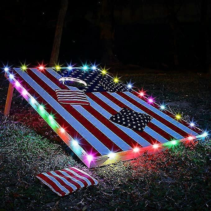 Cornhole Board Lights 2 Set Corn Hole Edge And Ring Led Lights