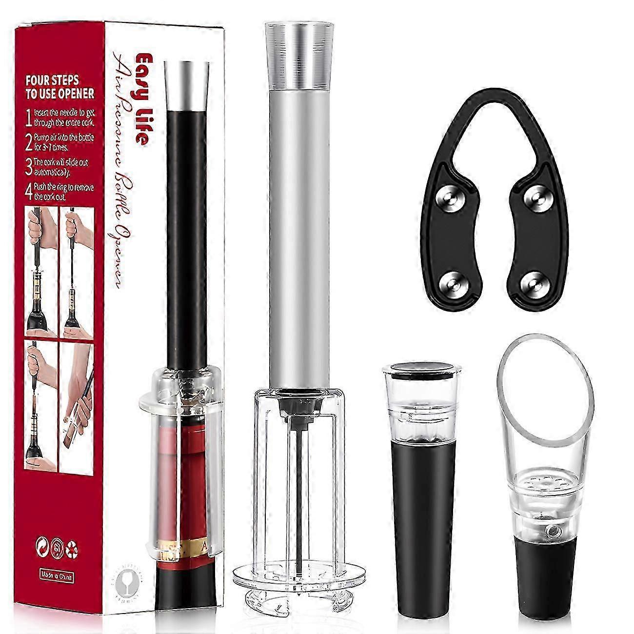 Wine Opener - Air Pump Cork Remover Wine Bottle Opener Set