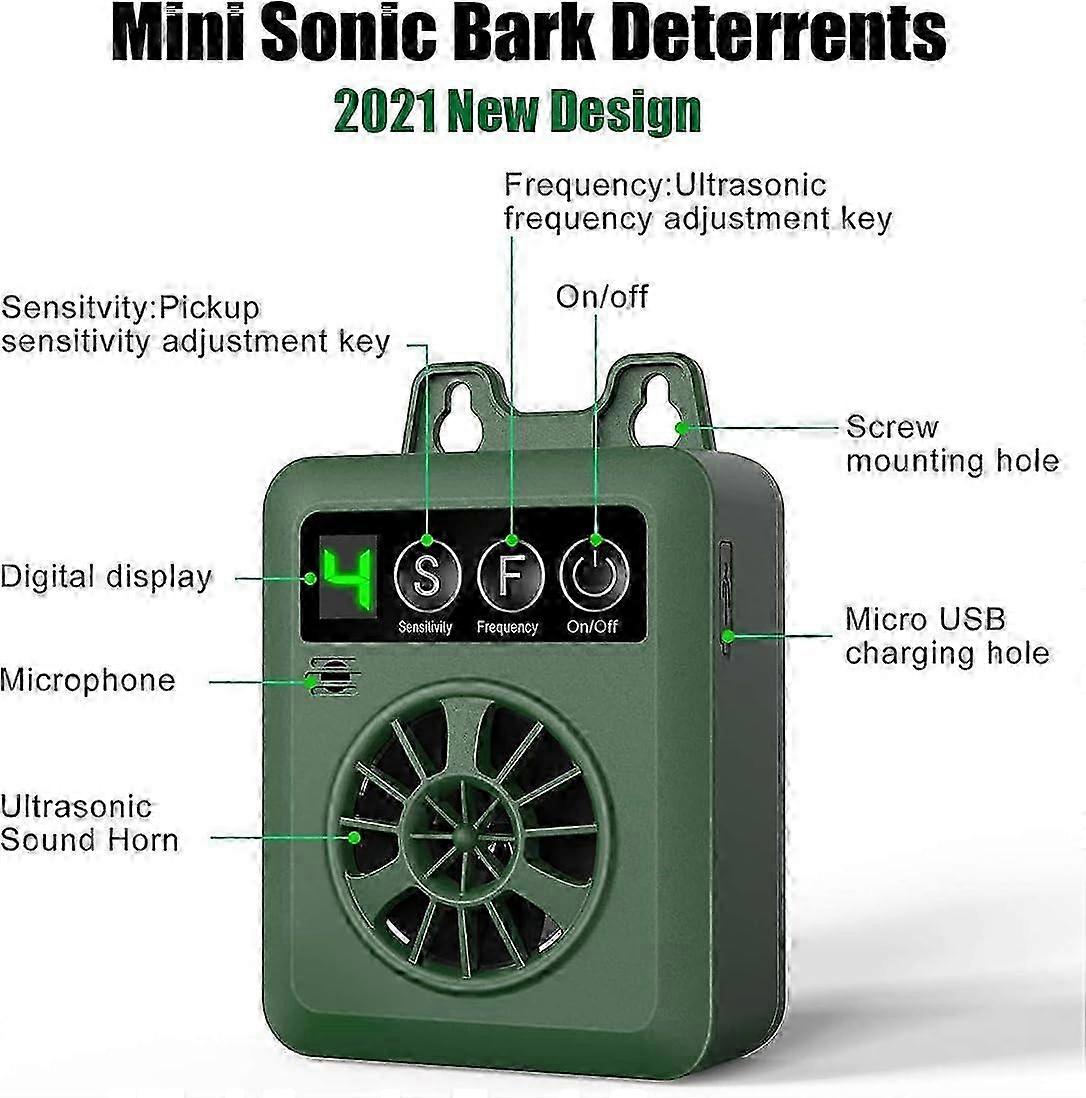 Anti Barking Device with Ultrasonic Technology, Customizable Programming, Adjustable Levels, Safe Humane Training for Indoor & Outdoor Use 2025
