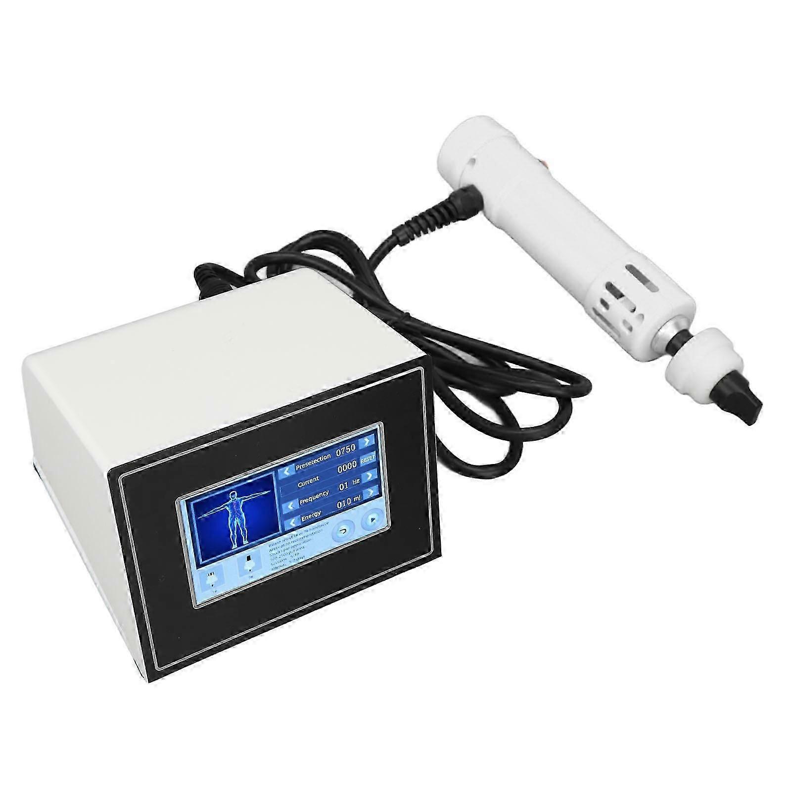 ED Shockwave Therapy Machine Professional Adjustable Shockwave Treatment Machine Massager 100240V White EU Plug