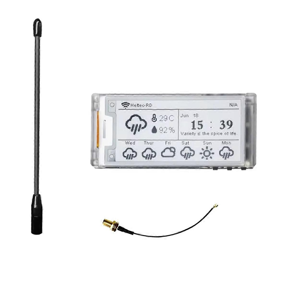 E-Ink Display LoRa Devboard Esp32 2.13 Inch E-Paper Monitor WiFi BLE, LoRa Gateway Antenna 915MHZ