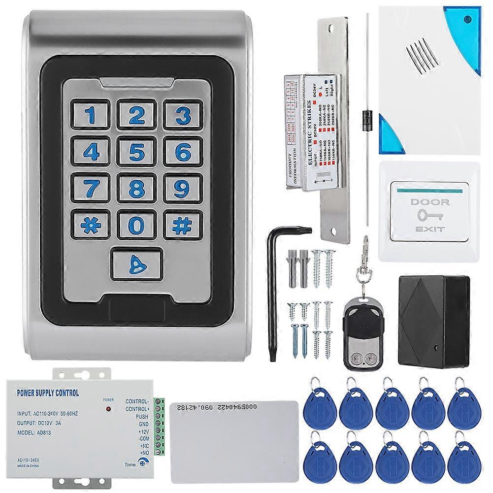 RFID Keypad Access Control System Kit Door Lock 125KHz EM Card For Door Entry