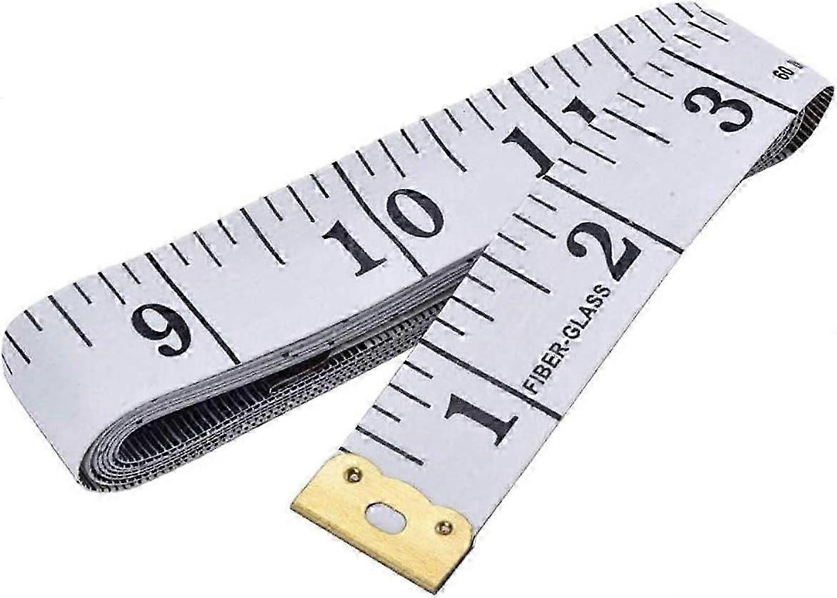 1 double-sided tape measure for sewing, chest/waist circumference, 150 cm, black text on white background GROOFOO