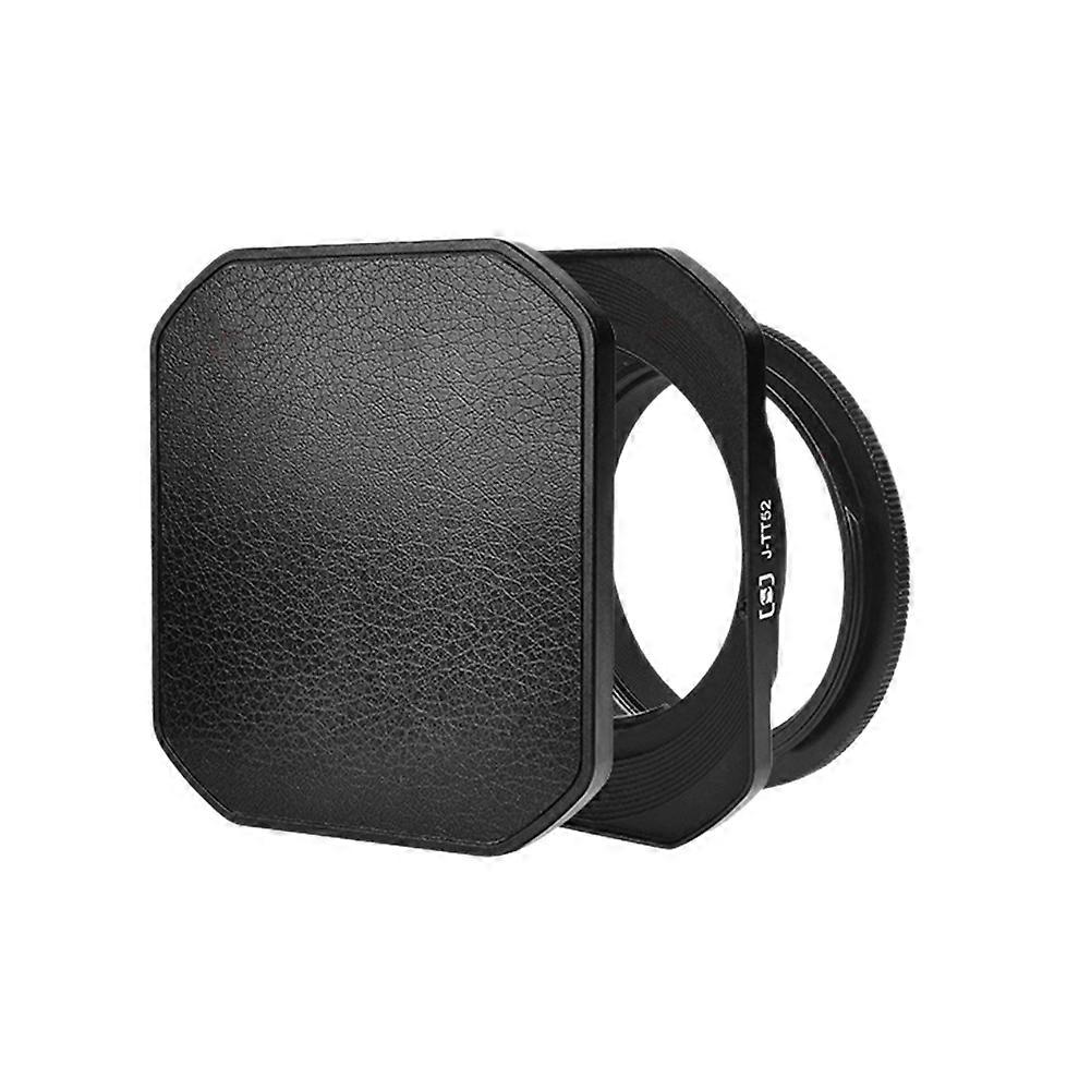 52mm Lens Hood with Bayonet Adapter Ring Square Light Shield for /// 52mm Lens Sunshade